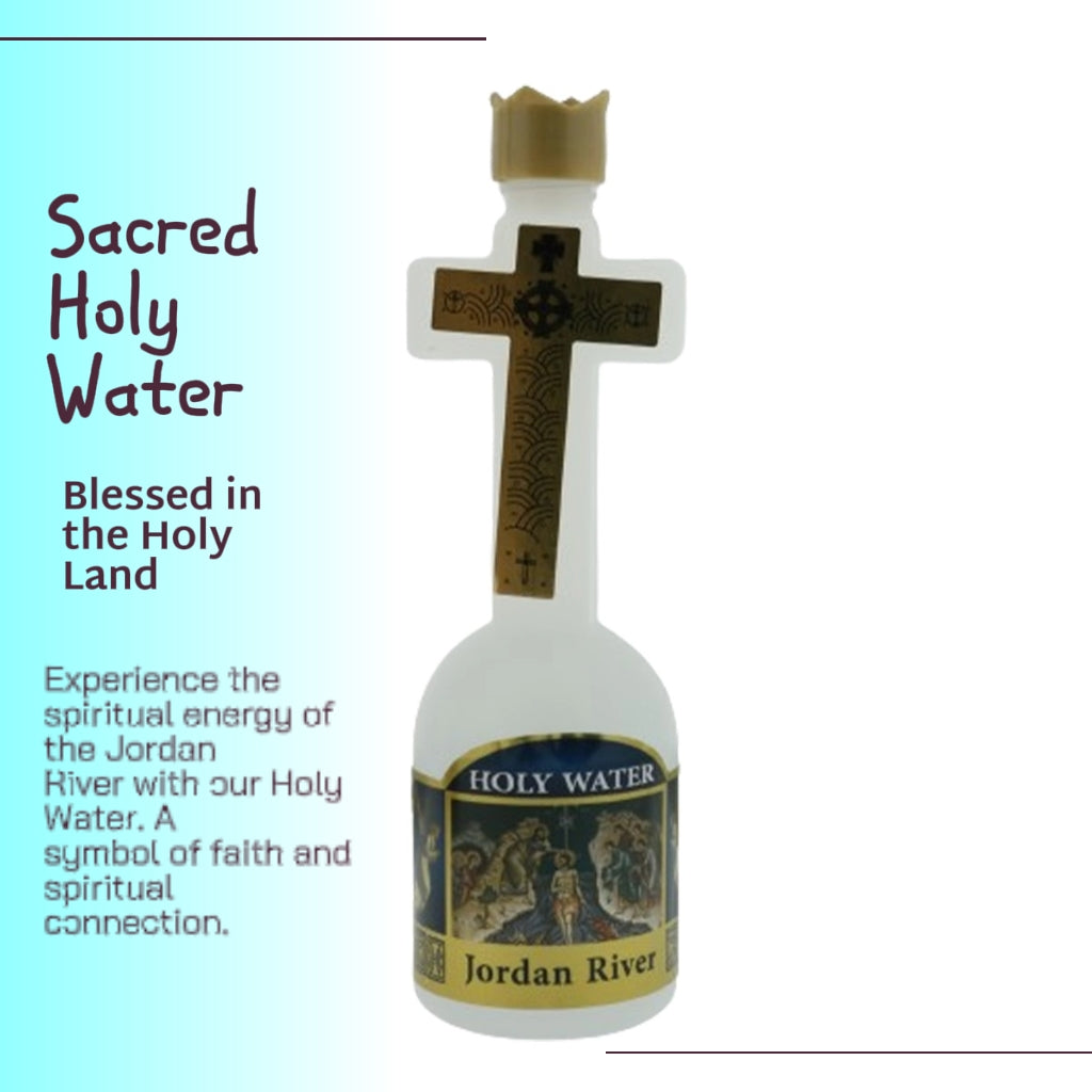 Divine Purity: Authentic Jordan River Holy Water in a Blessed Cross Bottle