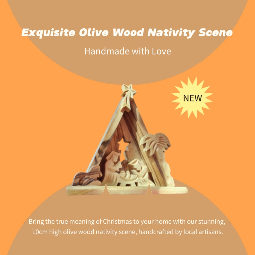 Divine Bethlehem Olive Wood Mini Nativity Scene: A Sacred Journey in Your Hands