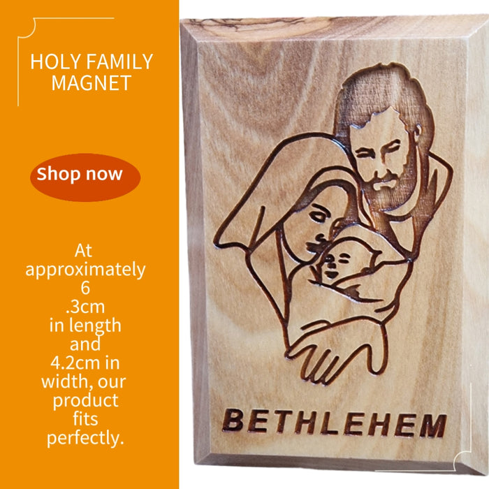 Beato BE: Holy Family Olivewood Magnet
