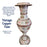 Élégant vase floral en laiton gravé vintage