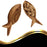 Handgefertigter Olivenholzfische Design Dekorative Teller