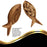 Handgefertigter Olivenholzfische Design Dekorative Teller