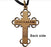 backside Natural Olive Wood Jewelry Pendant  or wooden cross necklace​