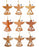 10 pieces of Oive wood Christmas ornaments made of olive wood in shape of angel 