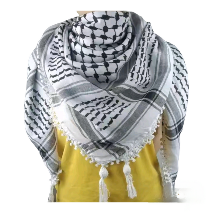 Orgoglio palestinese in bianco e nero Keffiyeh