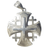 Siltret Sterling -925 Jérusalem Cross Pendant