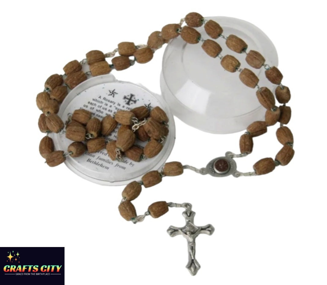 "From Seed to Prayer: 54.5cm Olive Wood Rosary"