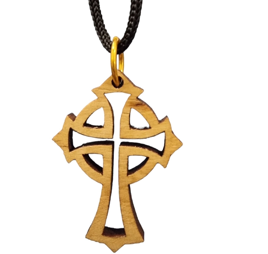 Carry the Holy Land Close: Trefoil Cross Necklace, Whispering Ancient Prayers