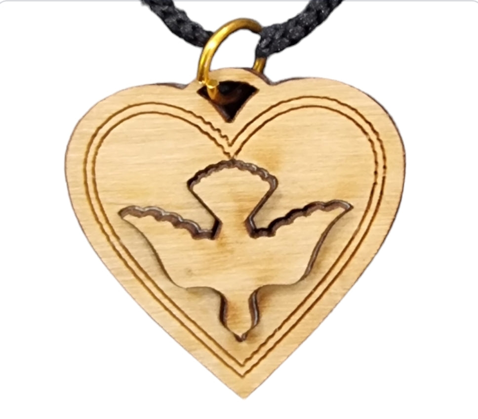 Symbol of Hope: 3D Holy Spirit Dove in Handcrafted Olive Wood