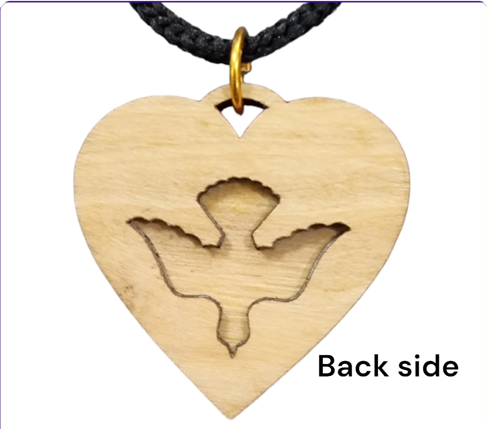 Symbol of Hope: 3D Holy Spirit Dove in Handcrafted Olive Wood