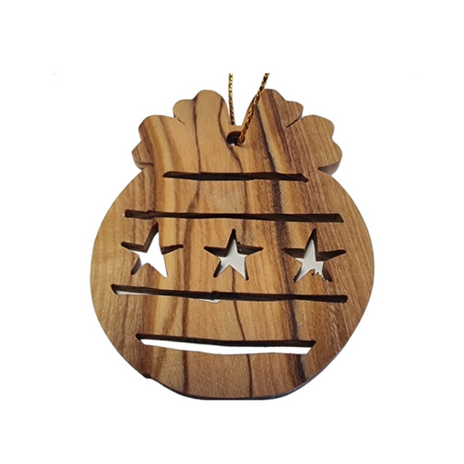 Bethlehem Starburst Olive Wood Christmas Ornement