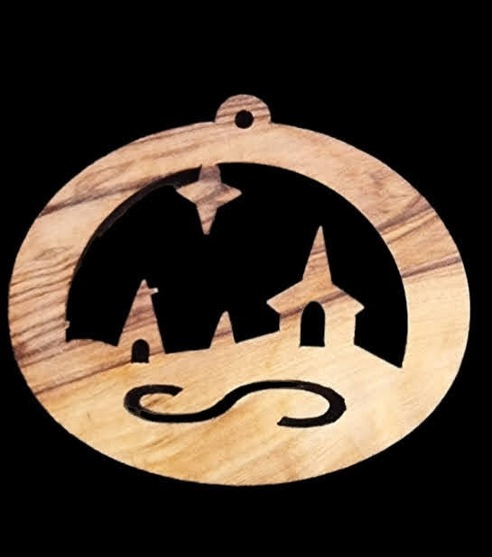 crafts city Christmas wood ornament from bethlehem