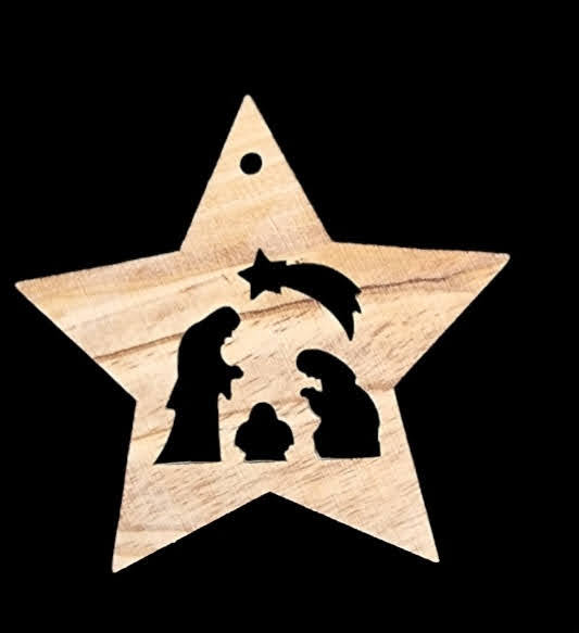 crafts city Christmas wood ornament from bethlehem