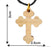 Olive Wood Budded Cross Pendant size view