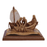 a wood carving of the biblical story " miraculious Fishing in the Sea of Galile" handmade in Bethlehem from olive wood 